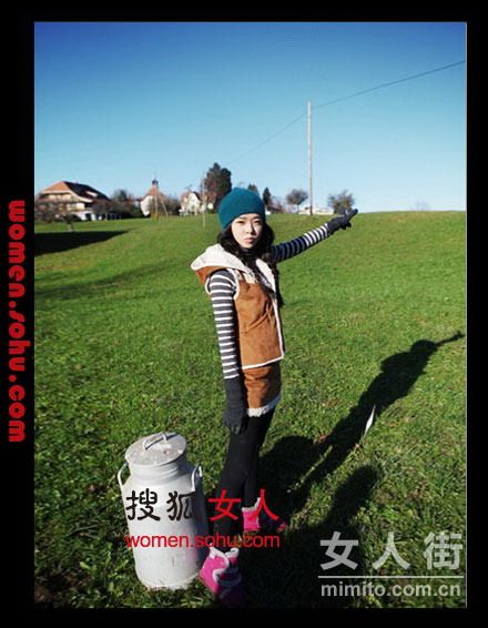 韩国宅女厚棉袄 节日五款好装扮